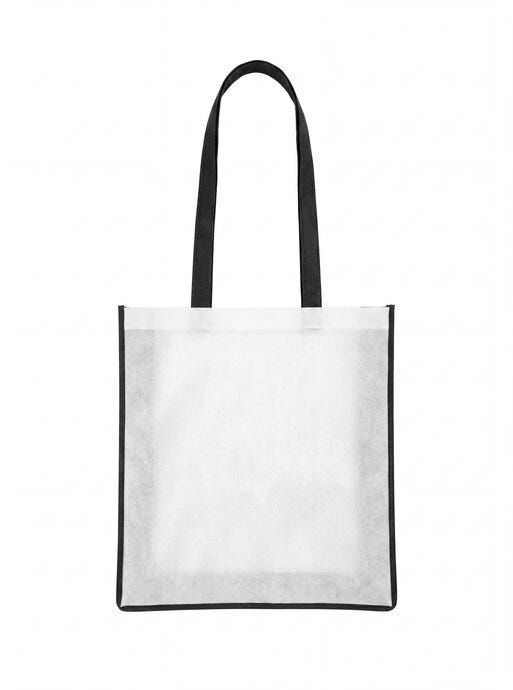United Bags UB Edge Non Woven Two Tone Shopper - Black