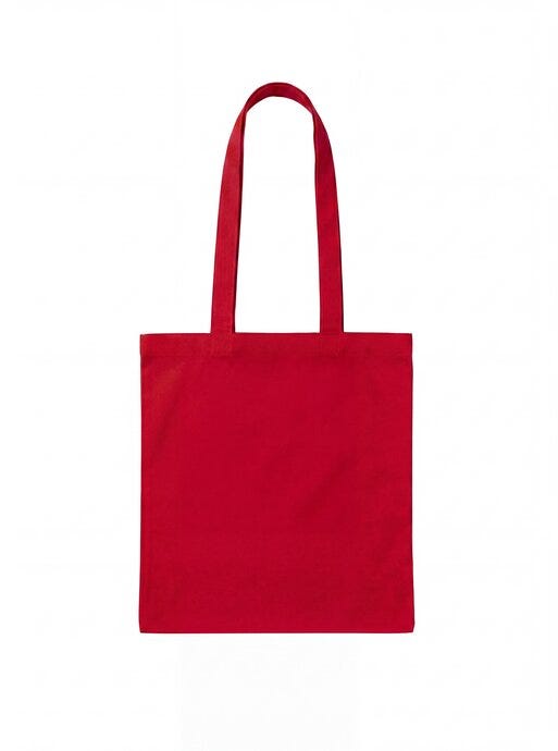 United Bags UB Nova Long Handled 100% Cotton Shopper - Red