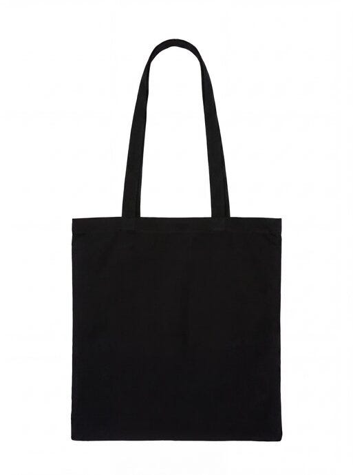 United Bags UB Horizon 7oz Cotton Shopper Gussett - Black