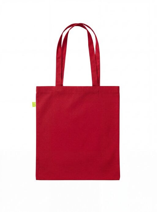 United Bags UB Ridge Fairtrade 5oz Cotton Shopper - Red