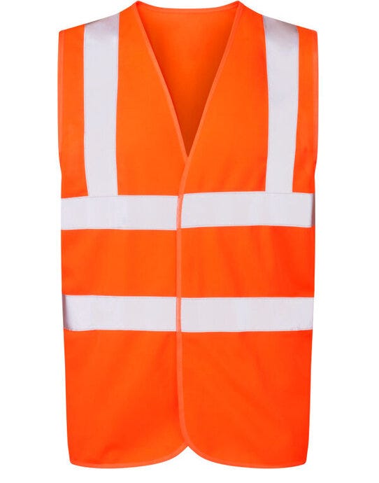 Ultimate Clothing Collection UCC 4 Band Safety Waistcoat - Hi Vis Orange