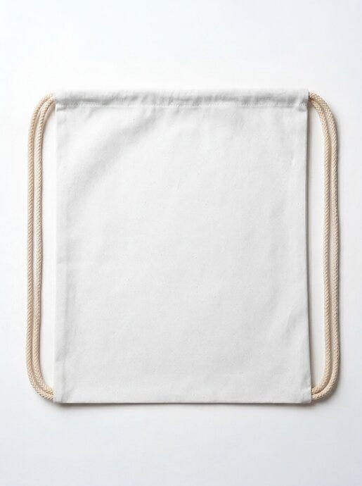 United Bags UB Core Cotton Drawstring - White