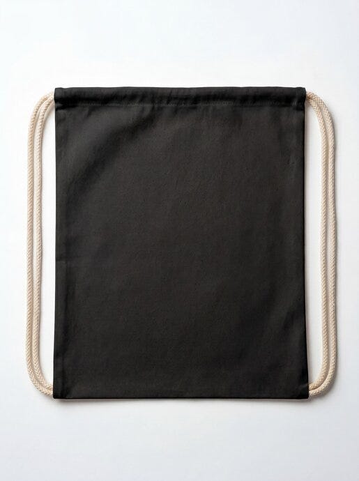 United Bags UB Core Cotton Drawstring - Black
