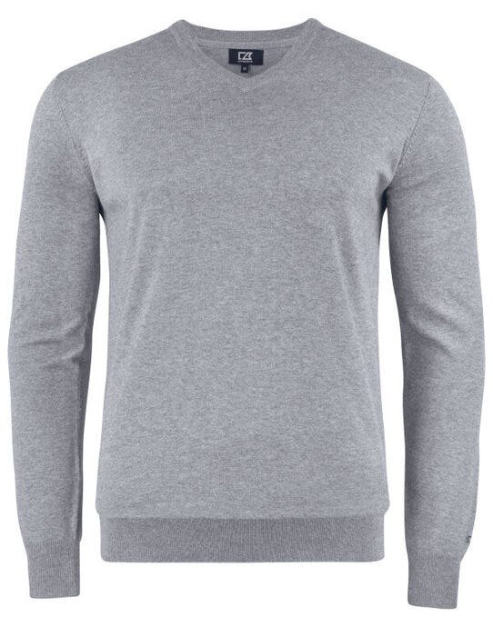 Cutter & Buck C&amp;B Oakville V-Neck Sweater - Grey Melange