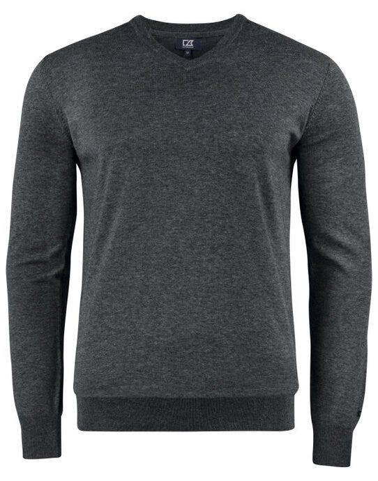Cutter & Buck C&amp;B Oakville V-Neck Sweater - Anthracite Melange