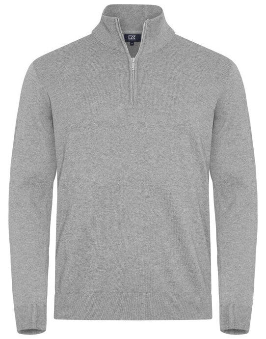 Cutter & Buck C&amp;B Oakville Half Zip Sweater - Grey Melange