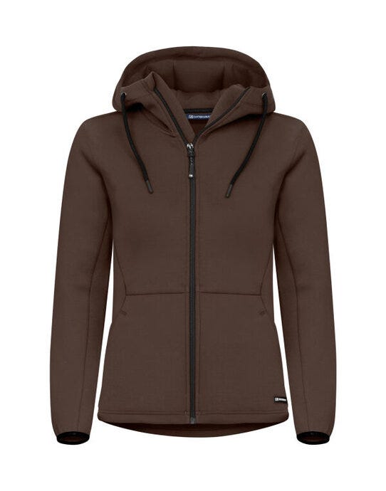 Cutter & Buck C&B Ladies Pemberton Full Zip Hood - Dark Mocca