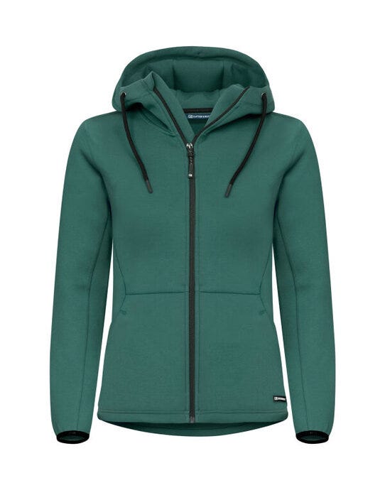 Cutter & Buck C&B Ladies Pemberton Full Zip Hood - Pine Green