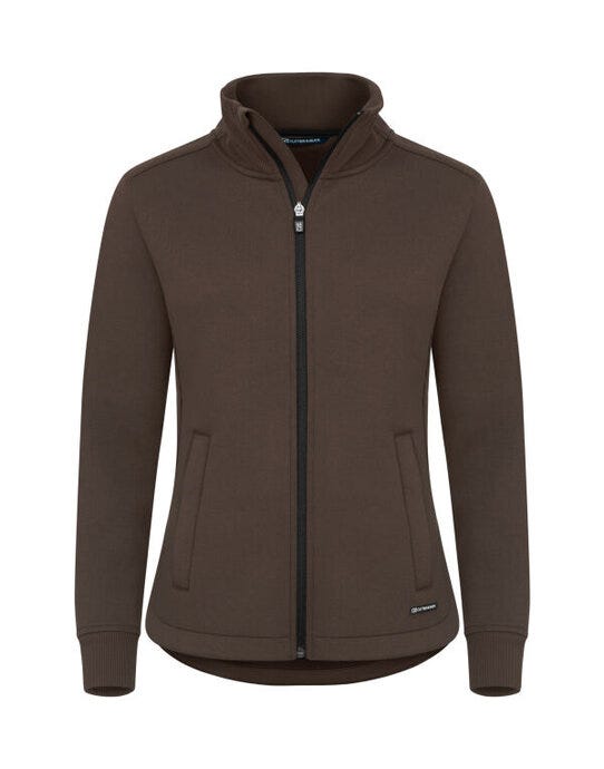 Cutter & Buck C&B Ladies Pemberton Full Zip Sweatshirt - Dark Mocca
