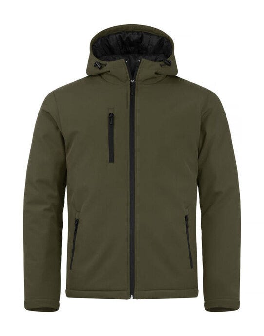 Clique Padded Hoody Softshell - Fog Green