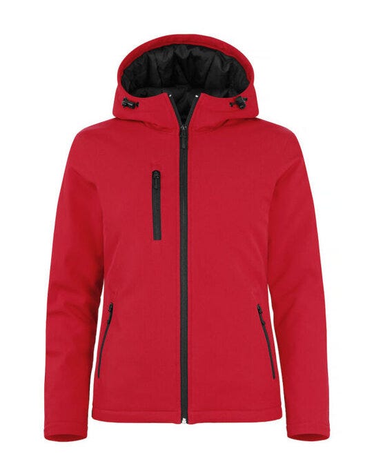 Clique Ladies Padded Softshell Hoody - Red