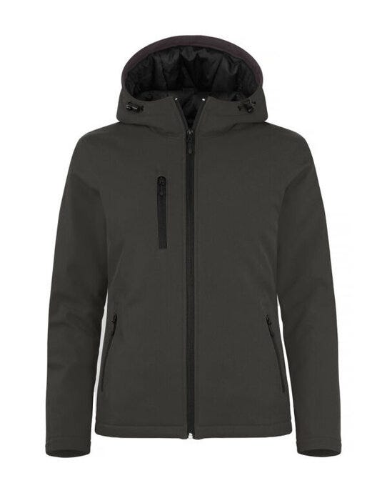 Clique Ladies Padded Softshell Hoody - Dark Grey