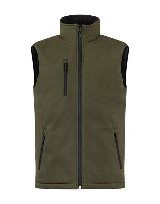 Clique Padded Softshell Vest - Fog Green