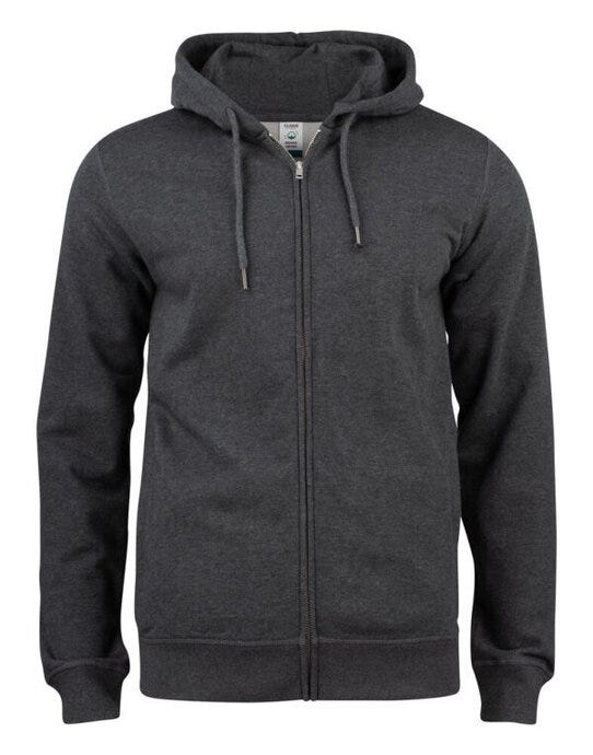 Clique Premium OC Full Zip Hoody - Anthracite Melange