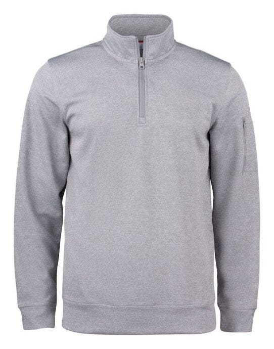 Clique Basic Active Half Zip - Grey Melange