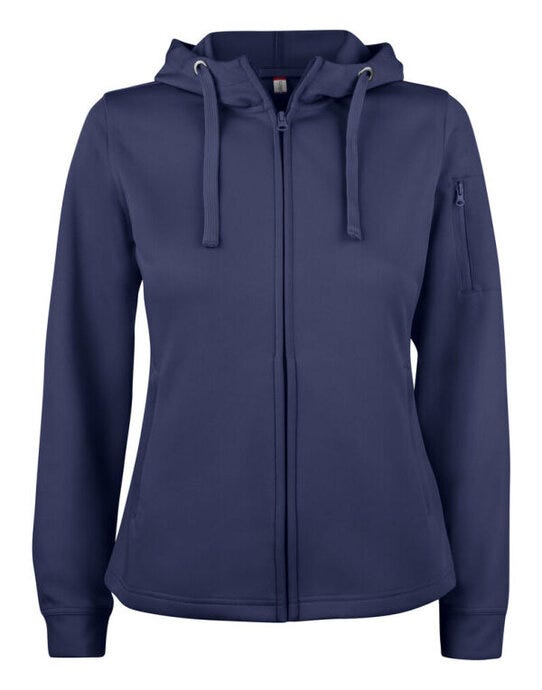 Clique Ladies Basic Active FZ Hoody - Dark Navy