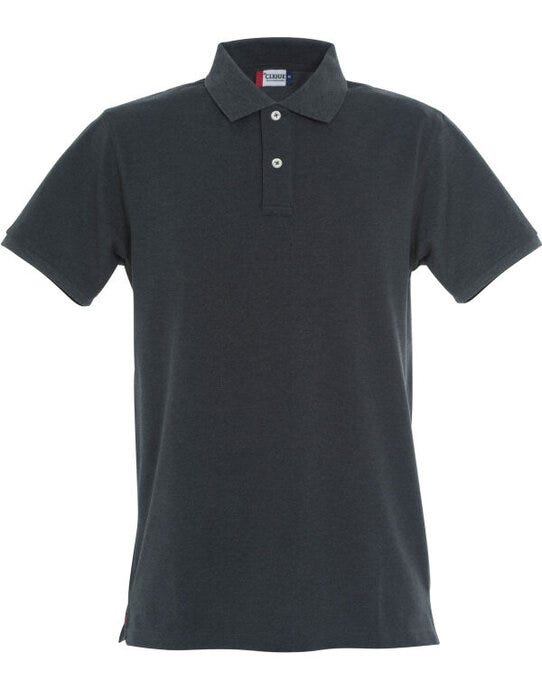 Clique Stretch Premium Polo - Anthracite Melange