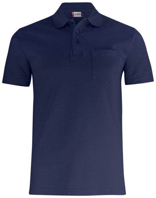 Clique Basic Polo With Pocket - Dark Navy