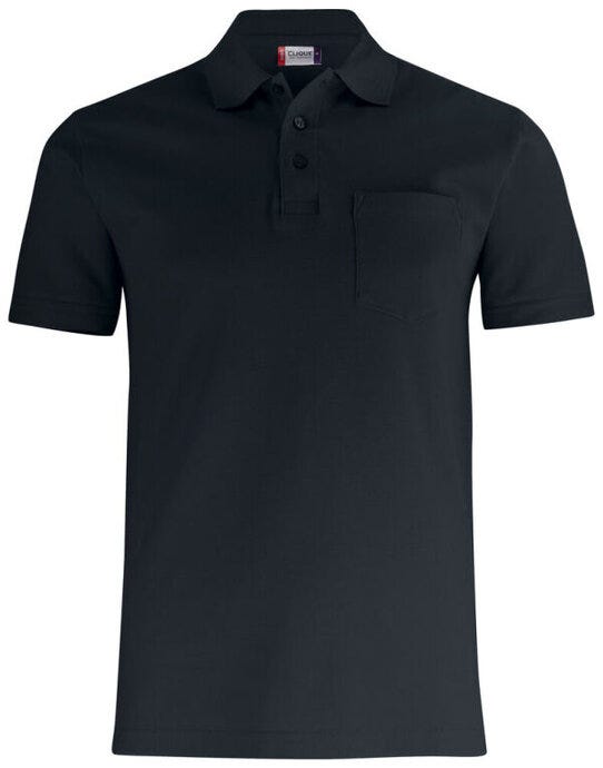 Clique Basic Polo With Pocket - Black