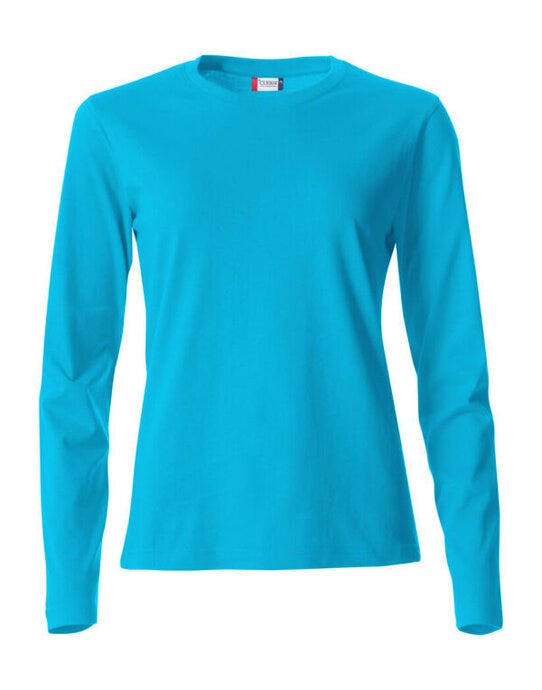 Clique Ladies L/S Basic-T - Turquoise