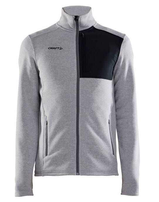 Craft Men's ADV Explore Heavy Fleece Jkt - Grey Melange/ Black