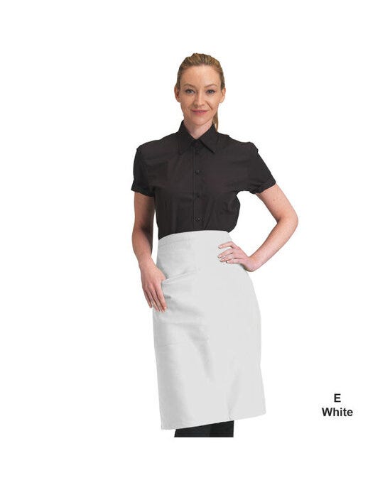 Dennys Recycled Waist Apron W Pocket - White