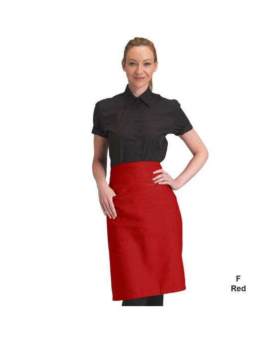 Dennys Recycled Waist Apron W Pocket - Red