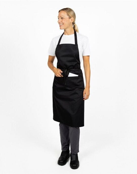 Dennys Low Cost Pocket Apron - Black