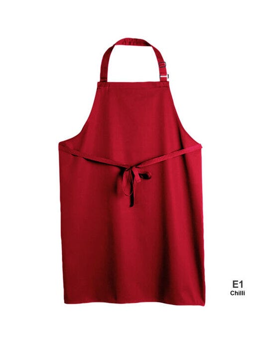 Dennys Multi-Coloured Bib Apron - Chilli