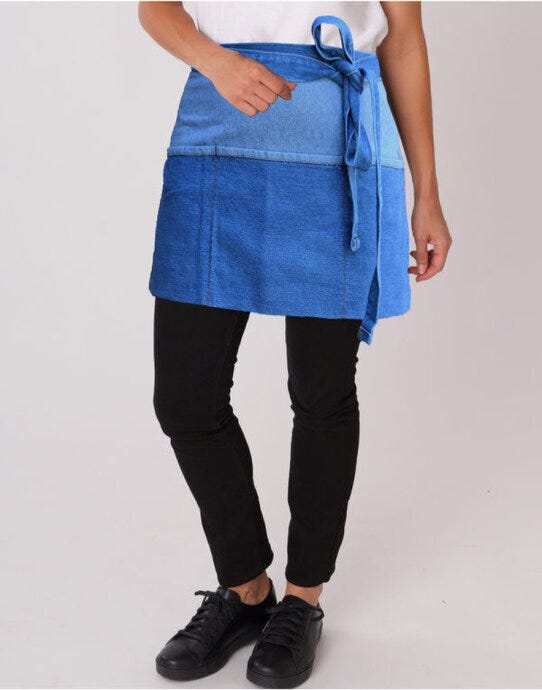 Dennys Denim Money Pocket Apron - Blue Denim