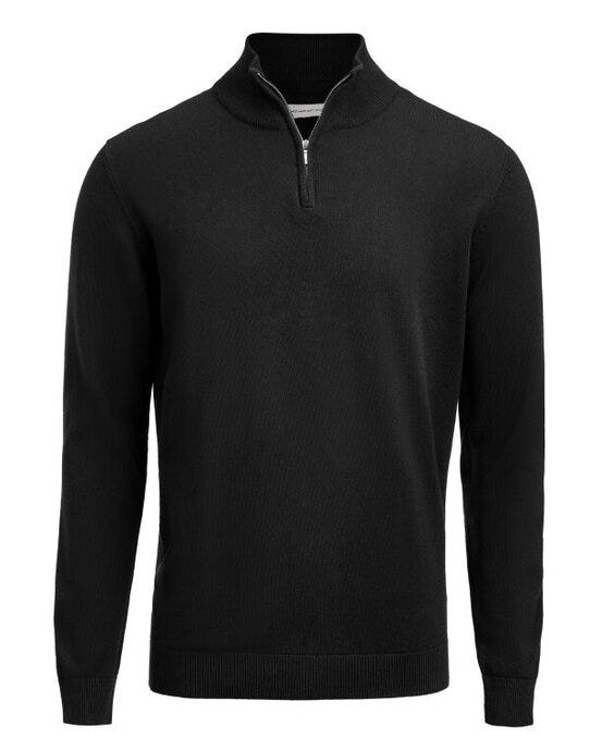 James Harvest Ashland 1/2 Zip Sweater - Black