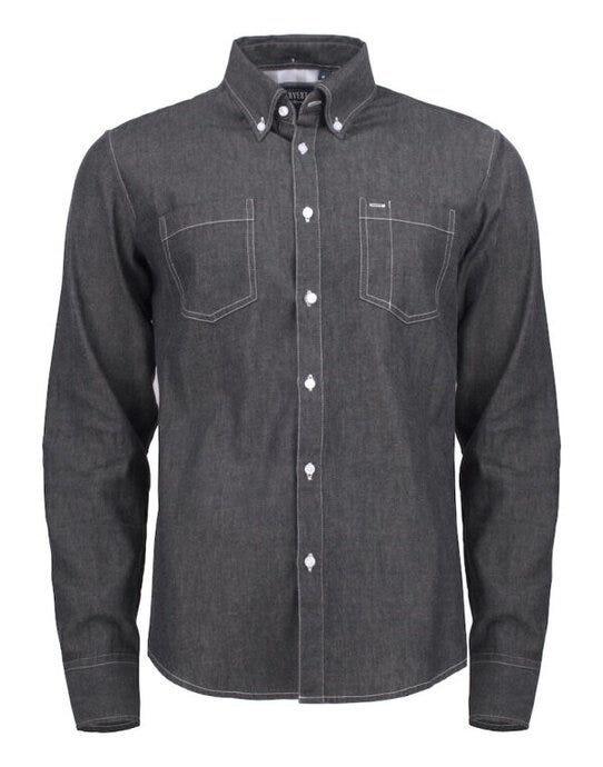 James Harvest Jupiter Denim Look Shirt - Black Denim