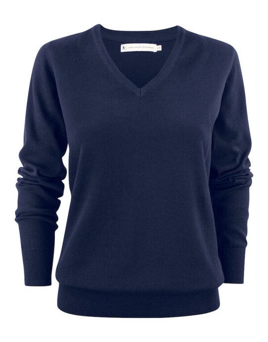 James Harvest Ashland V-Neck Ladies Knit - Navy
