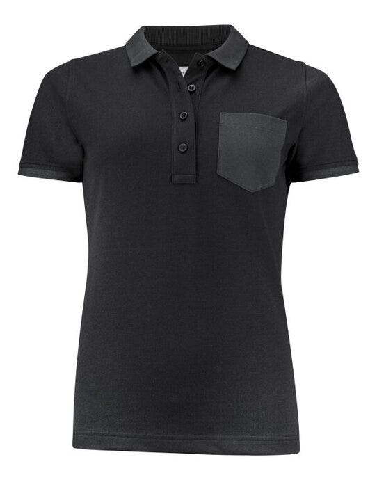 James Harvest Pinedale Ladies Pique Polo - Black