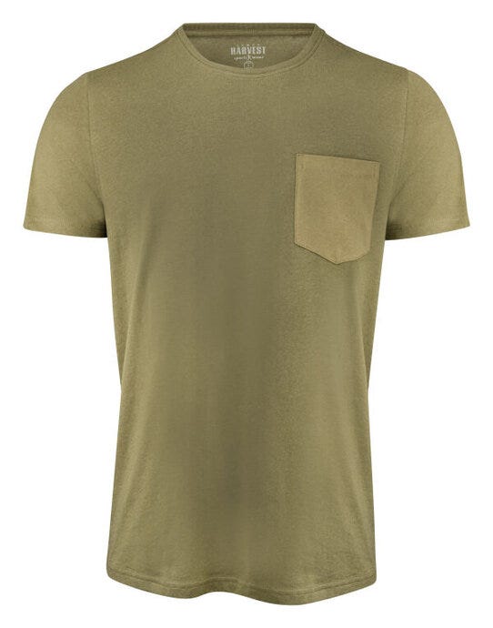 James Harvest Walcott T-Shirt - Moss Green