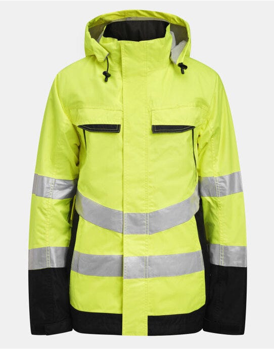 Jobman Shell Jacket Hi-Vis - Yellow/Black