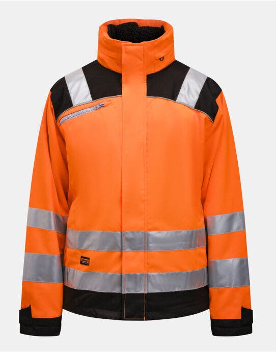 Jobman Winter Jacket Star Hi-Vis - Orange/Black