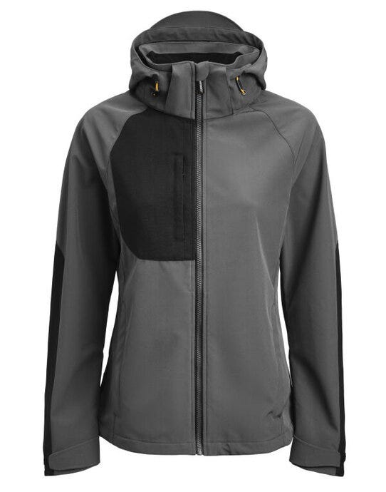 Jobman Women's Oxygen Softshell Jacket - Dark Grey/Black