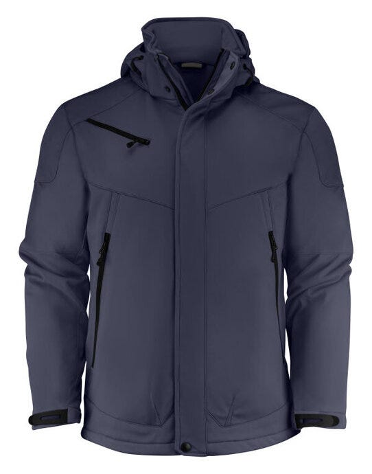 Printer Essentials Men Skeleton Softshel - Navy