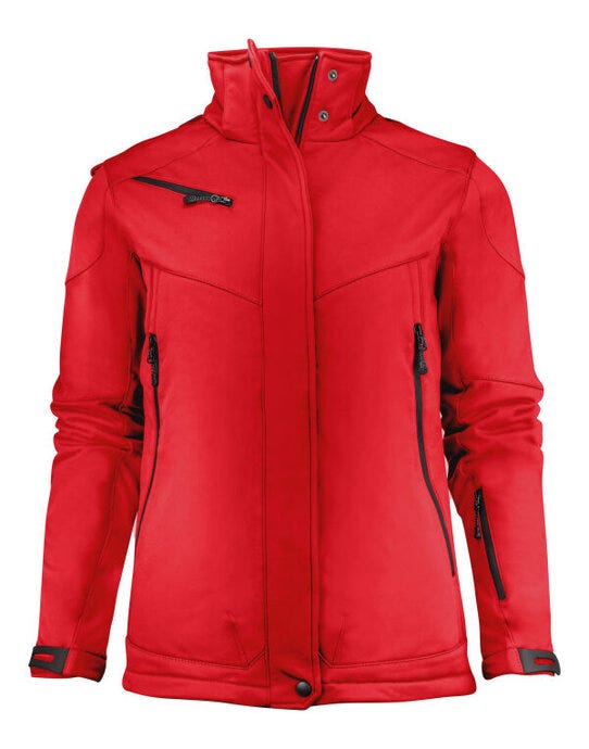 Printer Essentials Printer Ladies Skeleton Softshell Jacket - Red