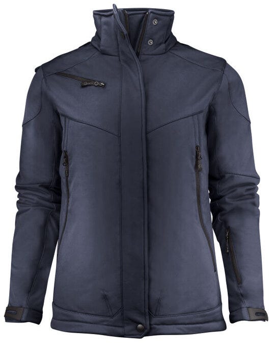 Printer Essentials Printer Ladies Skeleton Softshell Jacket - Navy