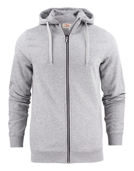 Printer Essentials Printer Mens Overhead Full Zip Hoodie - Grey Melange
