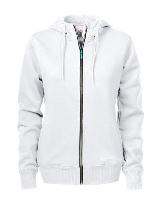 Printer Essentials Printer Ladies Overhead Full Zip Hoody - White
