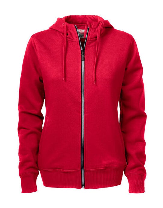 Printer Essentials Printer Ladies Overhead Full Zip Hoody - Red