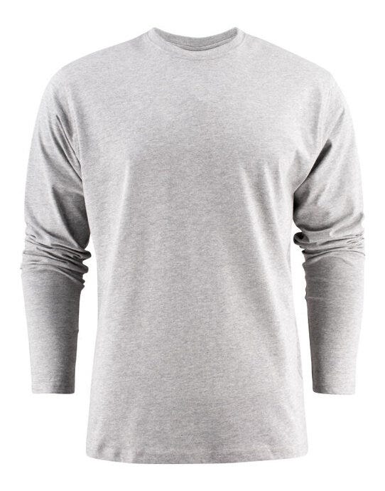 Printer Essentials Printer Heavy Long Sleeve T-Shirt - Grey Melange