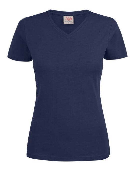 Printer Essentials Printer Ladies Heavy V T-Shirt - Dark Navy