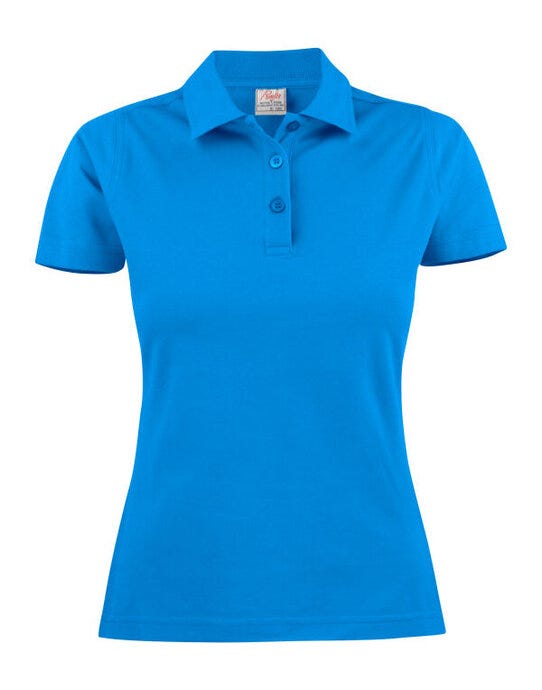 Printer Essentials Printer Ladies Pique Surf Polo - Ocean Blue