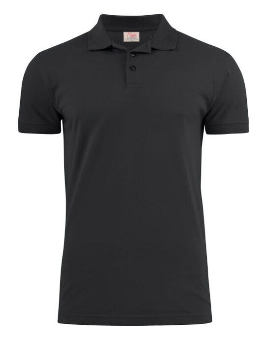 Printer Essentials Printer Mens Surf Stretch Polo - Black