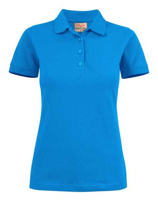 Printer Essentials Printer Ladies Surf Stretch Polo - Ocean Blue