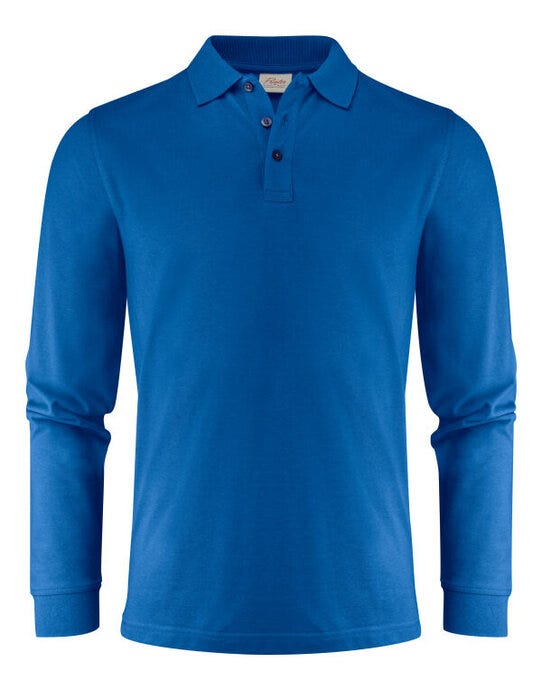 Printer Essentials Printer Mens Surf Pro LS Polo - Ocean Blue